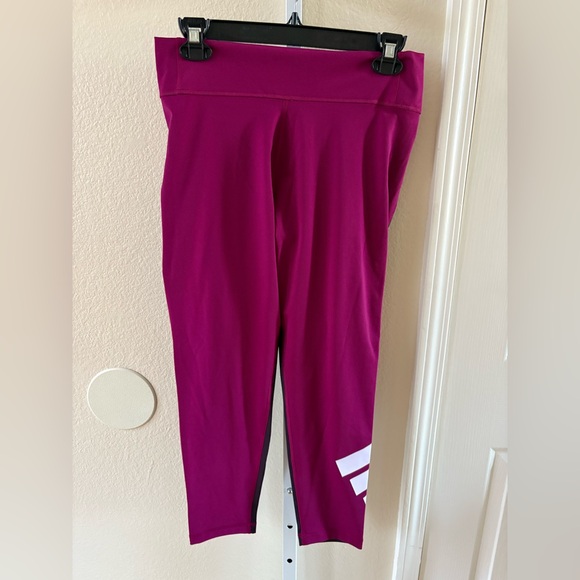 NWOT - Adidas High-Rise 7/8 Aeroready Leggings in Berry - Size L - Picture 1 of 4